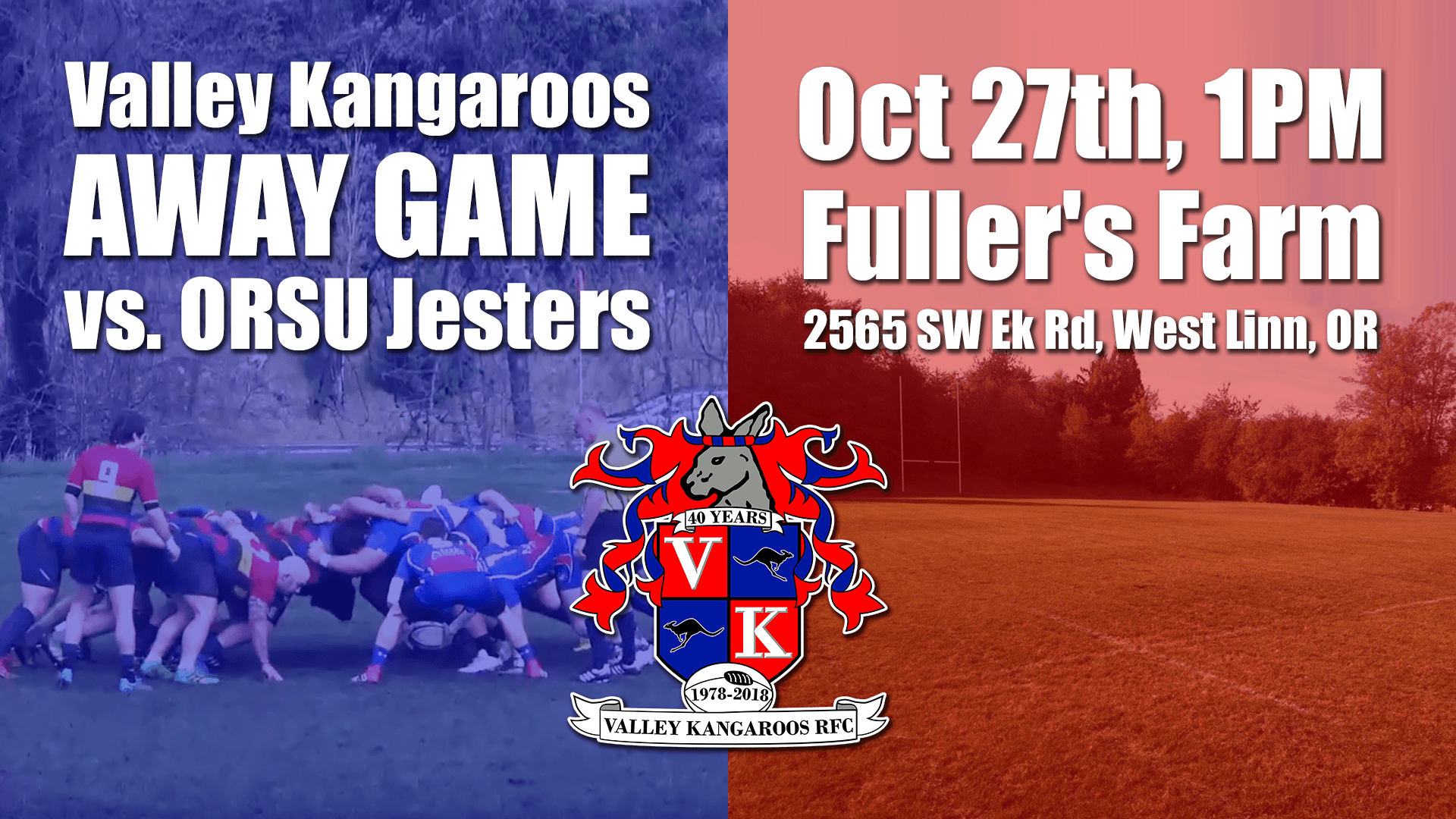 Valley Kangaroos vs ORSU Jesters Valley Kangaroos Rugby Football Club