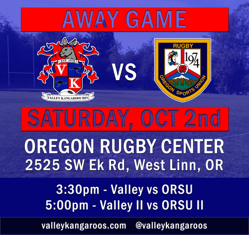 AWAY vs ORSU Jesters @ Oregon Rugby Center | West Linn | Oregon | United States