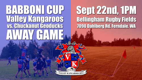 Valley Kangaroos vs Chuckanut Geoducks @ Bellingham Rugby Fields | Ferndale | Washington | United States