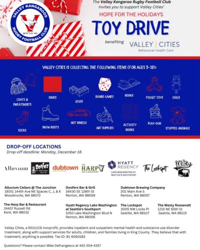 Holiday Toy Drive Gathering @ The Harp Bar and Restaurant | Kent | Washington | United States